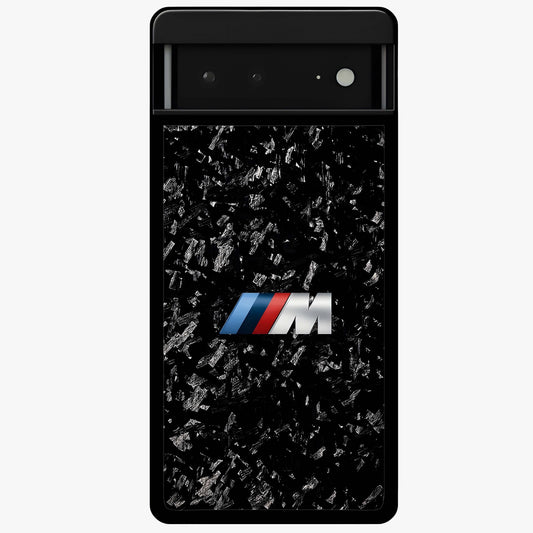 Carbon Speed Mark Glass Case showing flat back view with sporty carbon pattern artwork and glossy glass finish.