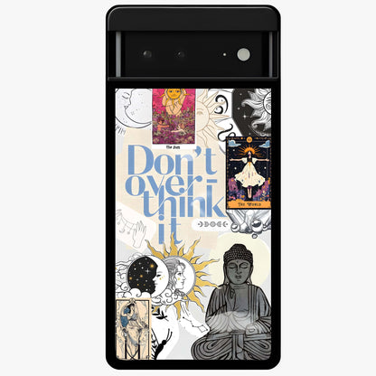 Ethereal Thoughts Glass Case showing flat back view with dreamy artistic artwork and glossy glass finish.