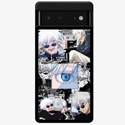 Infinity Sorcerer Chaos Glass Case showing flat back view with mystical sorcerer themed artwork and glossy glass finish.