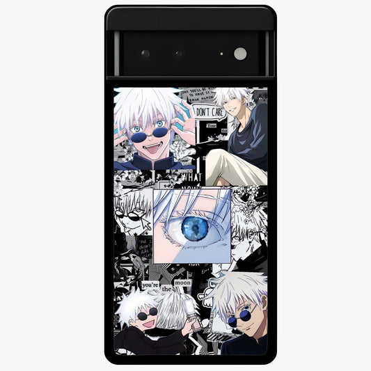 Infinity Sorcerer Chaos Glass Case showing flat back view with mystical sorcerer themed artwork and glossy glass finish.