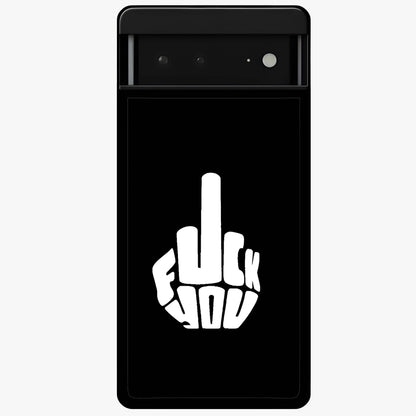Rebel Mode On Glass Case showing flat back view with bold rebellious typography artwork and glossy glass finish.