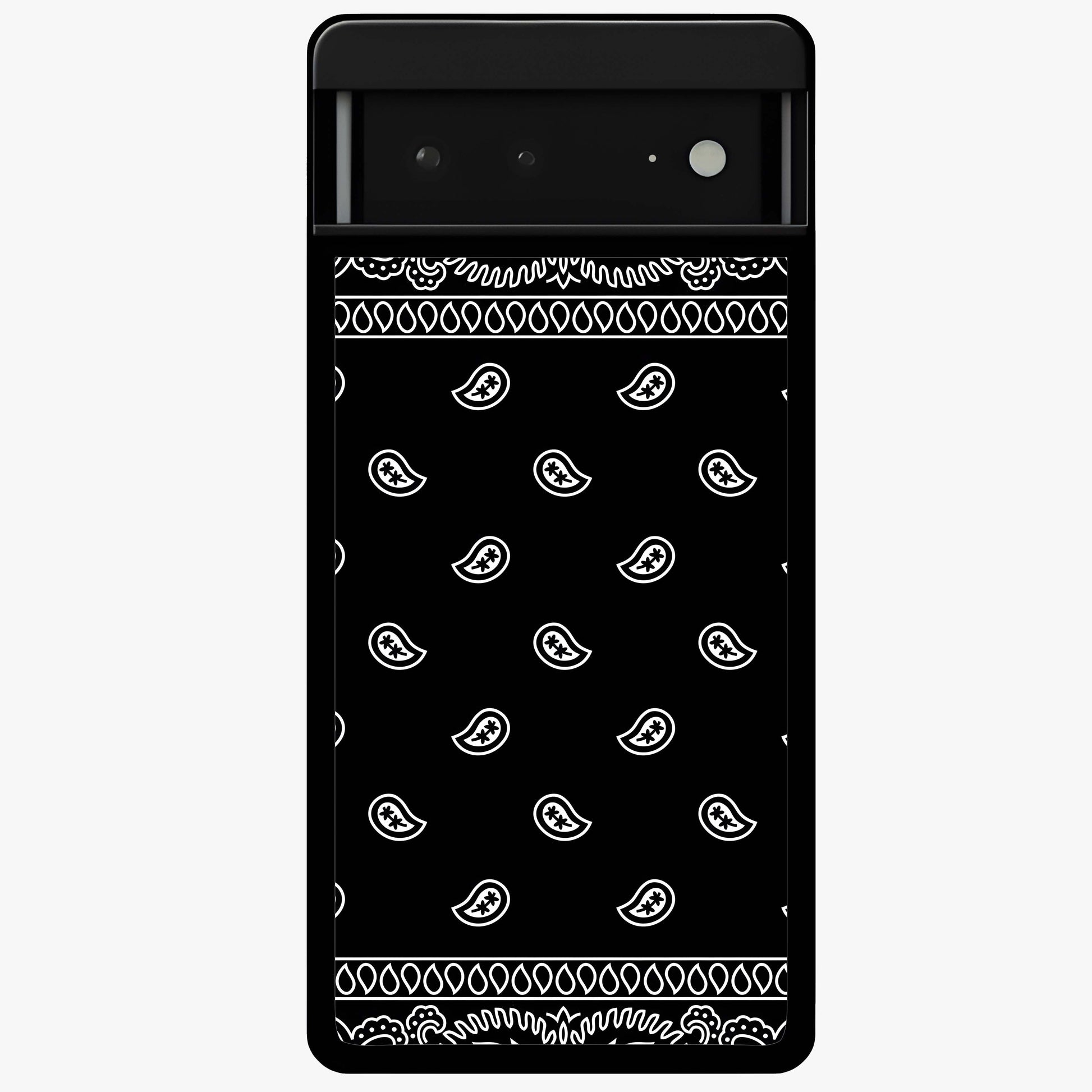 Retro Rebel Threads Glass Case showing flat back view with vintage street style artwork and glossy glass finish.