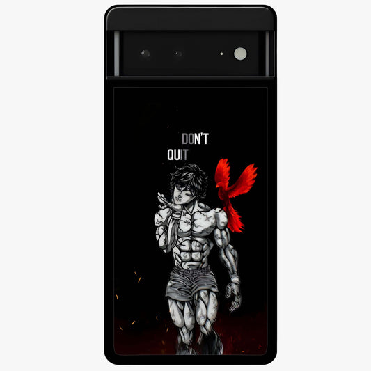 Rise Beyond Limits Glass Case showing flat back view with motivational typography artwork and glossy glass finish.