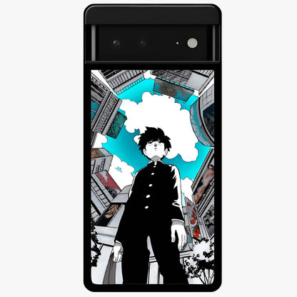 Silent Psychic Awakening Glass Case showing flat back view with mystical psychic themed artwork and glossy glass finish.