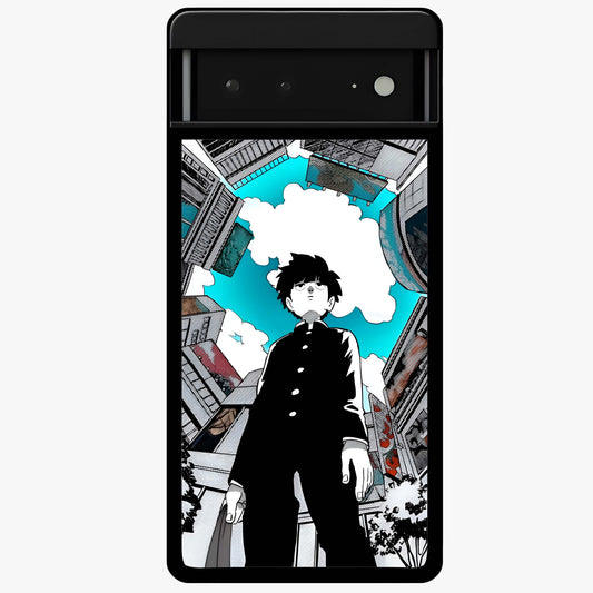 Silent Psychic Awakening Glass Case showing flat back view with mystical psychic themed artwork and glossy glass finish.