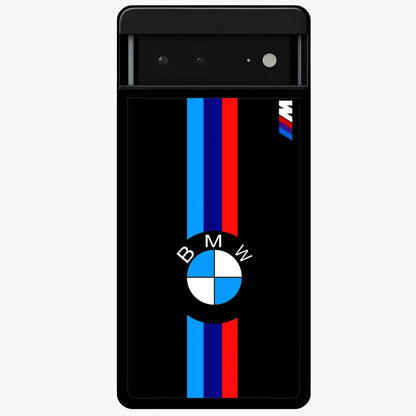 Turbo BMW Beast Glass Case showing flat back view with high performance sports car artwork and glossy glass finish.