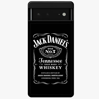 Vintage Whiskey Heritage Glass Case showing flat back view with classic whiskey inspired artwork and glossy glass finish.