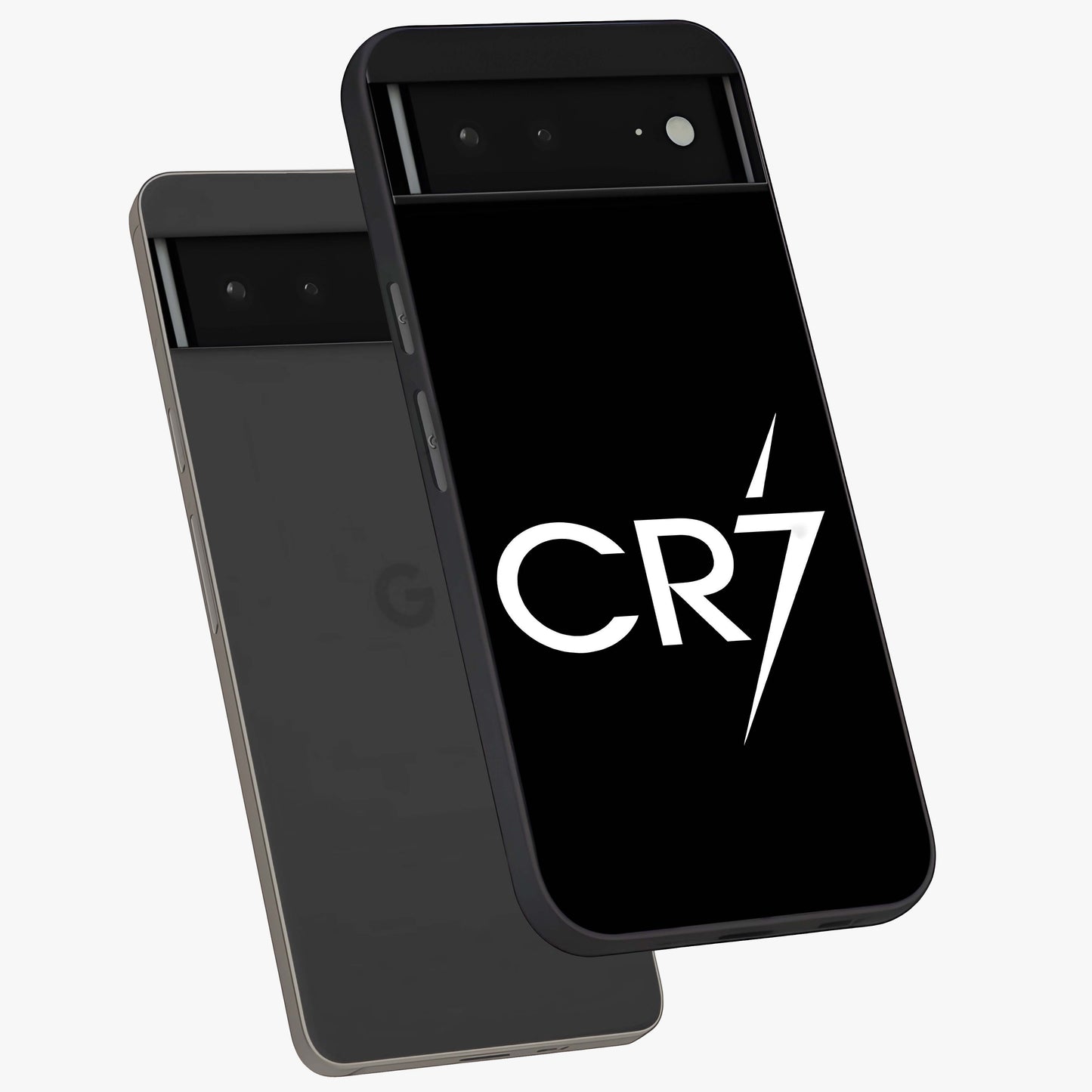 Cr7 Elite Strike Glass Case displayed in angled mockup highlighting powerful sports graphic with bold athletic theme.