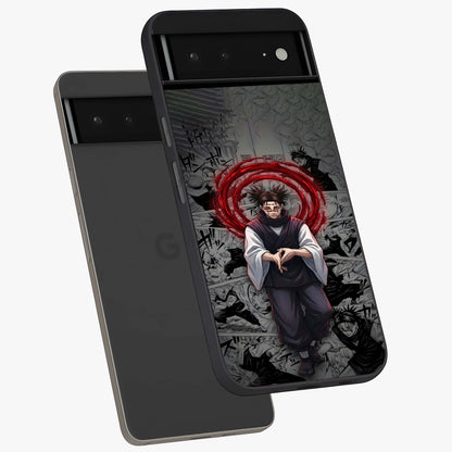 Cursed Ritual Ascension Glass Case displayed in angled mockup highlighting mystical ritual illustration with supernatural aesthetic.