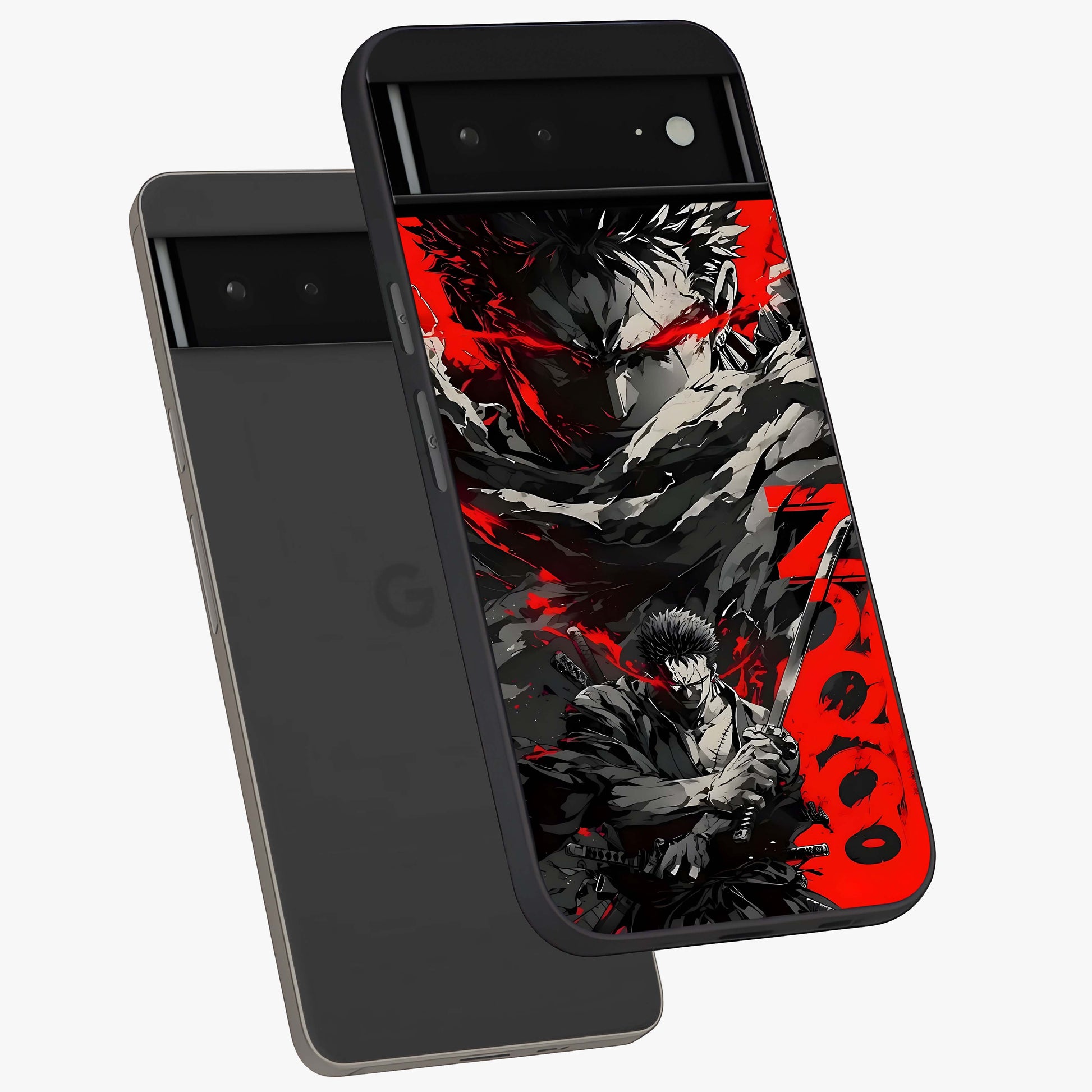 Demon Sword Resolve Glass Case displayed in angled mockup highlighting powerful demon sword illustration with dark fantasy aesthetic.