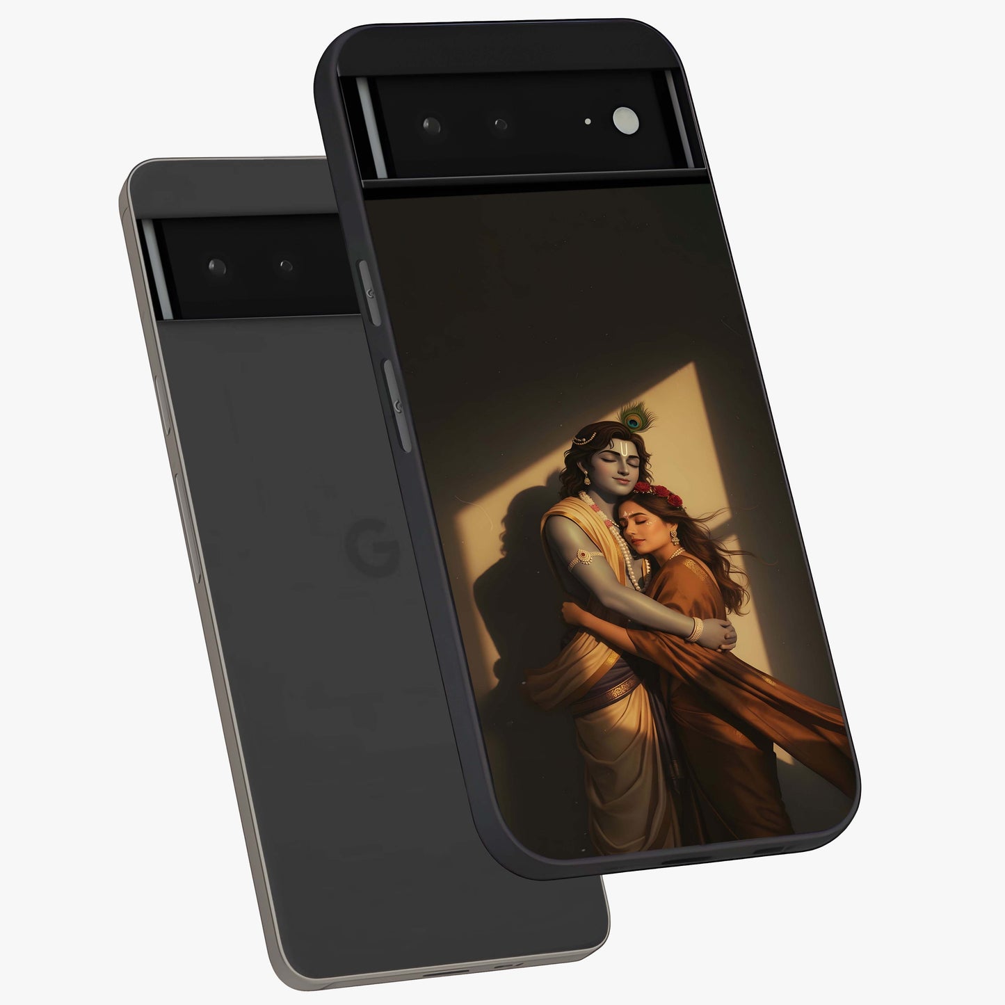 Divine Eternal Love Glass Case displayed in angled mockup highlighting elegant divine inspired design with peaceful aesthetic.