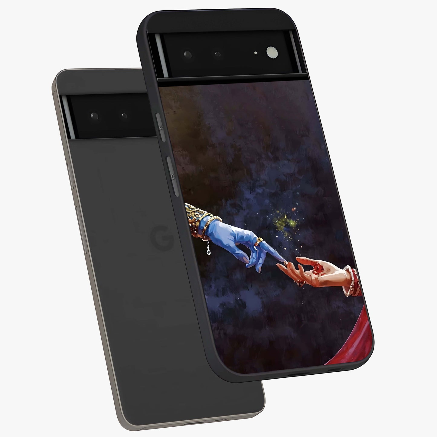 Divine Touch Eternal Glass Case displayed in angled mockup highlighting elegant divine inspired design with calm aesthetic style.
