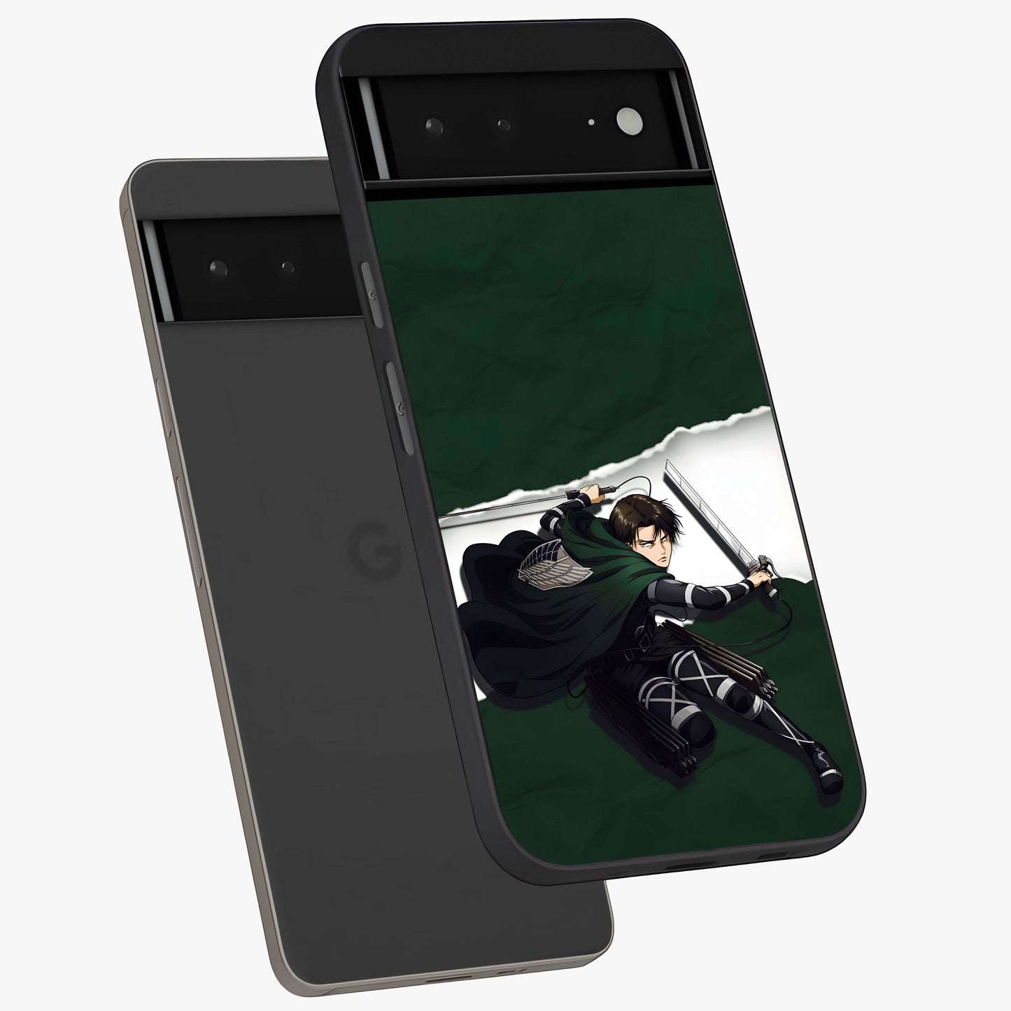 Emerald War Vanguard Glass Case displayed in angled mockup highlighting intense battle inspired design with emerald tone aesthetic.