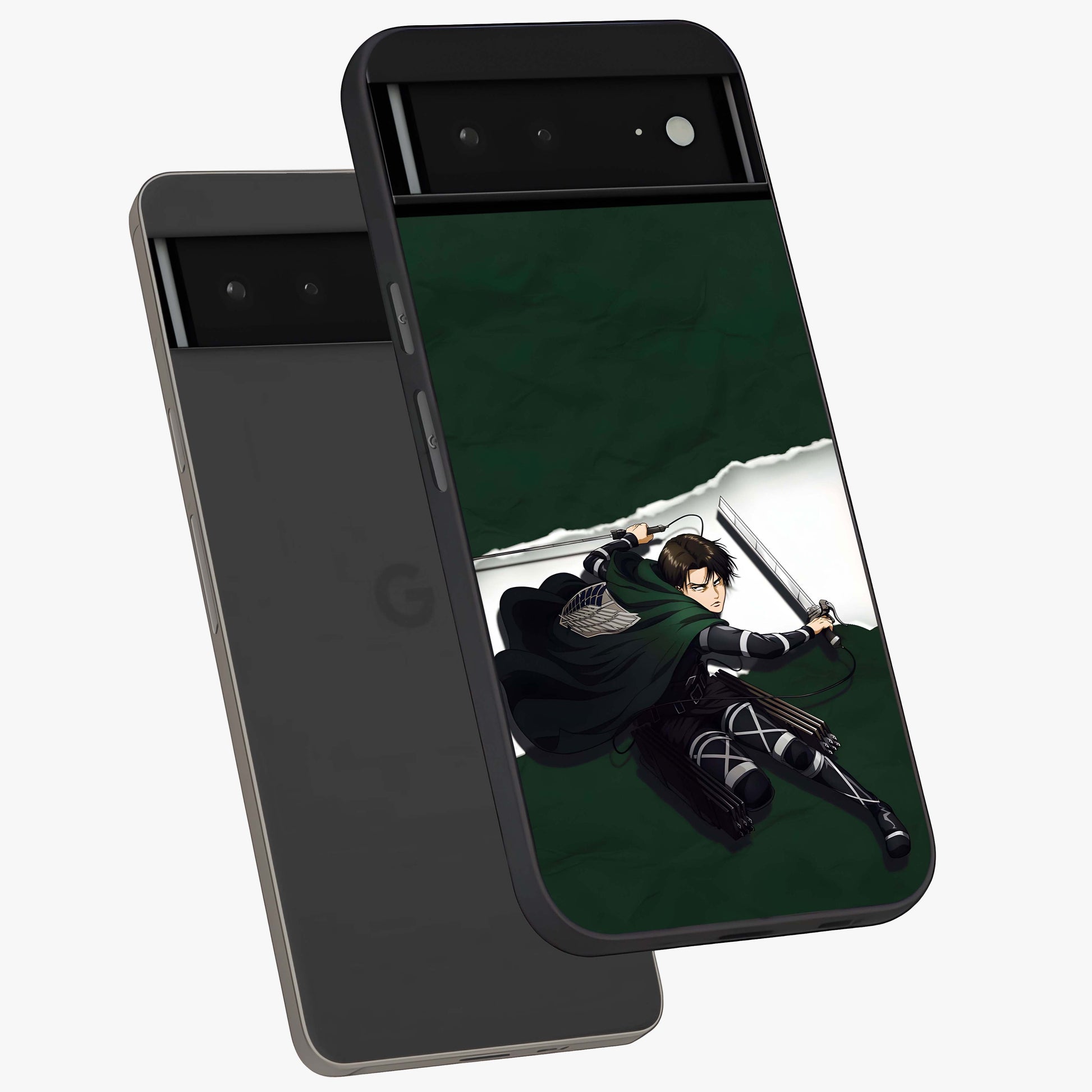 Emerald War Vanguard Glass Case displayed in angled mockup highlighting intense battle inspired design with emerald tone aesthetic.