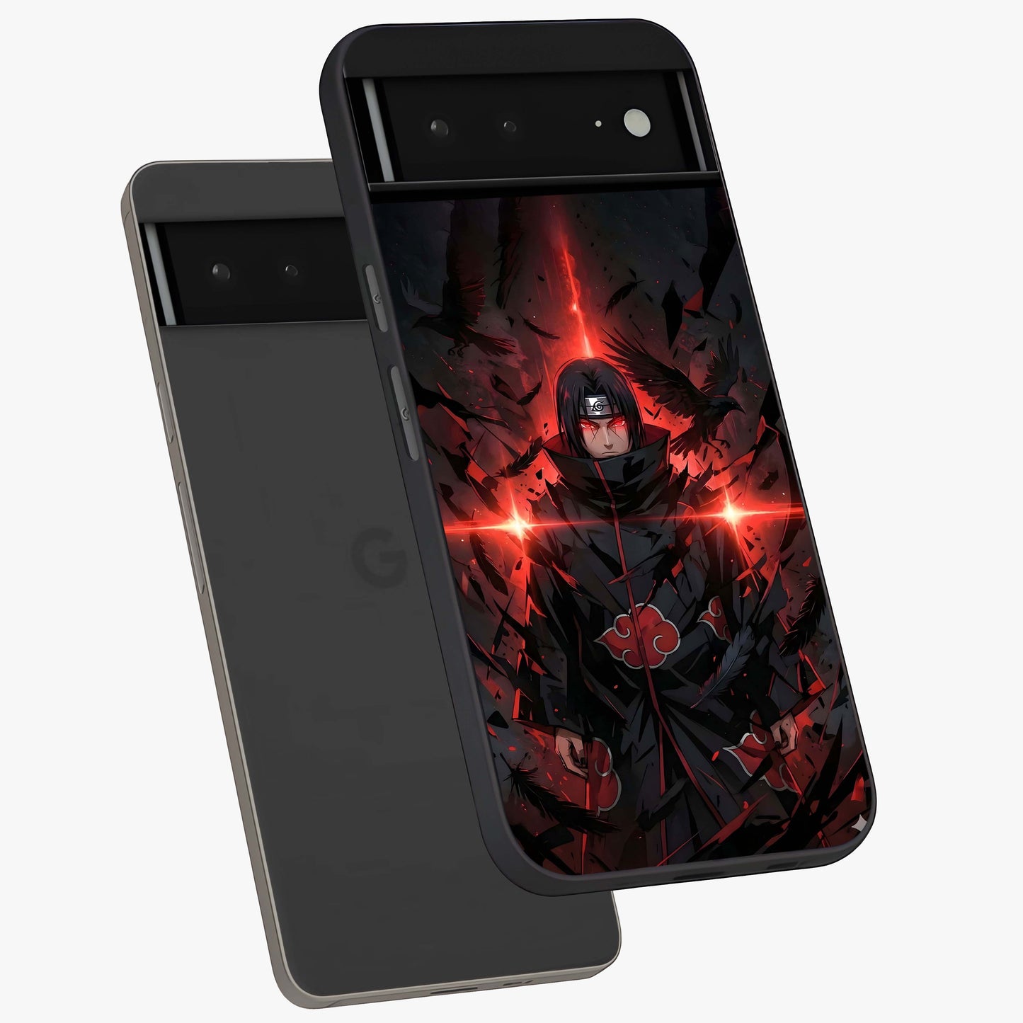 Focused Blade Discipline Glass Case displayed in angled mockup highlighting clean minimal text artwork with modern aesthetic style.