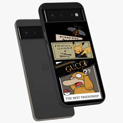 Gucci Play Mashup Glass Case displayed in angled mockup highlighting stylish fashion mashup design with bold aesthetic.