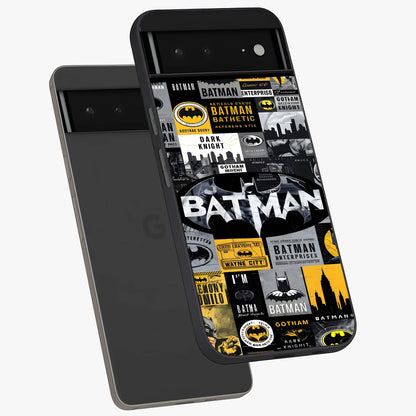 Knight Gotham Rise Glass Case displayed in angled mockup highlighting powerful knight silhouette design with dramatic aesthetic.