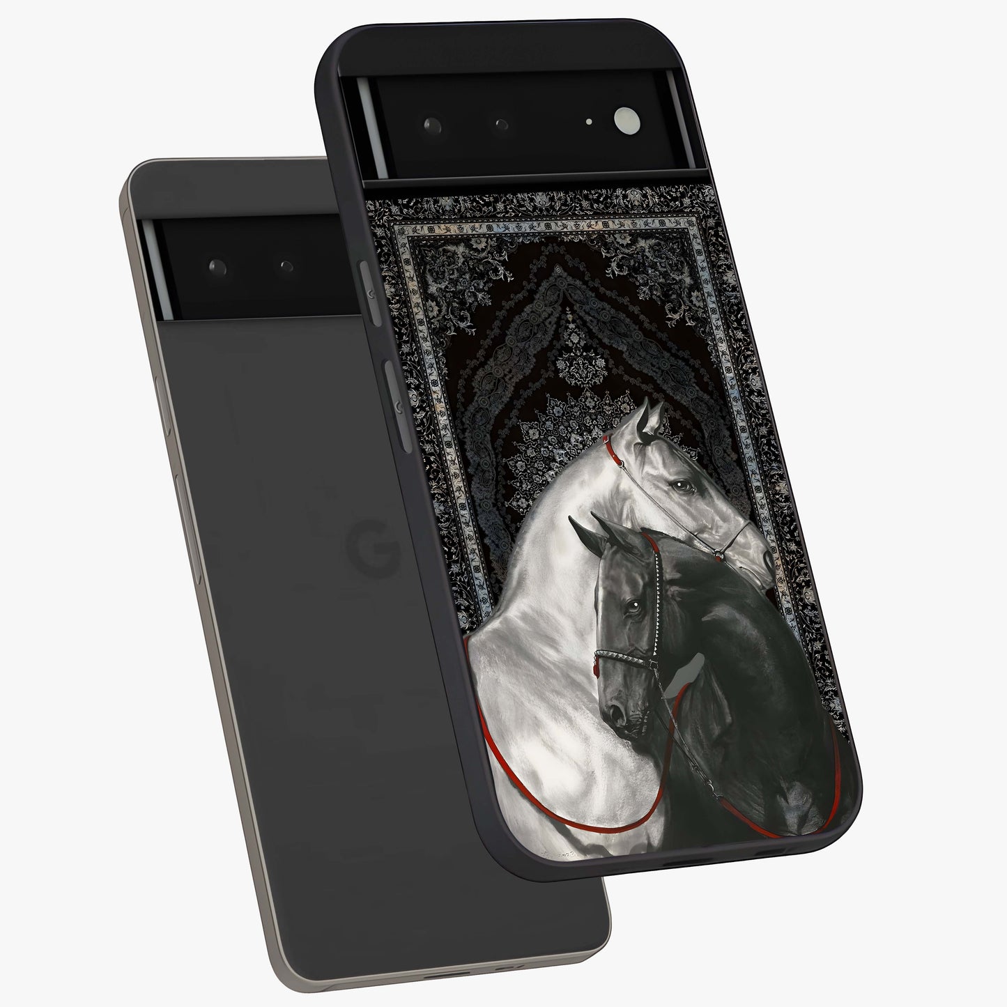 Majestic Ride Legacy Glass Case displayed in angled mockup highlighting sleek vehicle design with bold racing aesthetic.