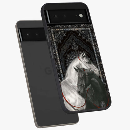Majestic Ride Legacy Glass Case displayed in angled mockup highlighting sleek vehicle design with bold racing aesthetic.