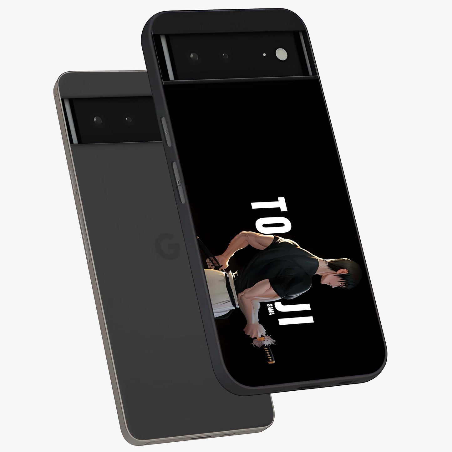 Midnight Blade Resolve Glass Case displayed in angled mockup highlighting powerful blade illustration with dramatic dark aesthetic.