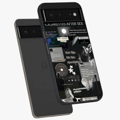 Midnight Love Echo Glass Case displayed in angled mockup highlighting elegant love inspired design with deep aesthetic style.