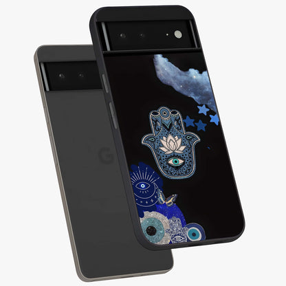 Mystic Hand Aura Glass Case displayed in angled mockup highlighting magical aura design with spiritual aesthetic style.