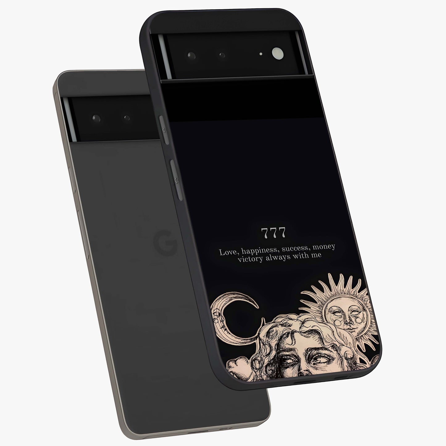 Mystic Victory Aura Glass Case displayed in angled mockup highlighting energetic aura design with bold mystical aesthetic.