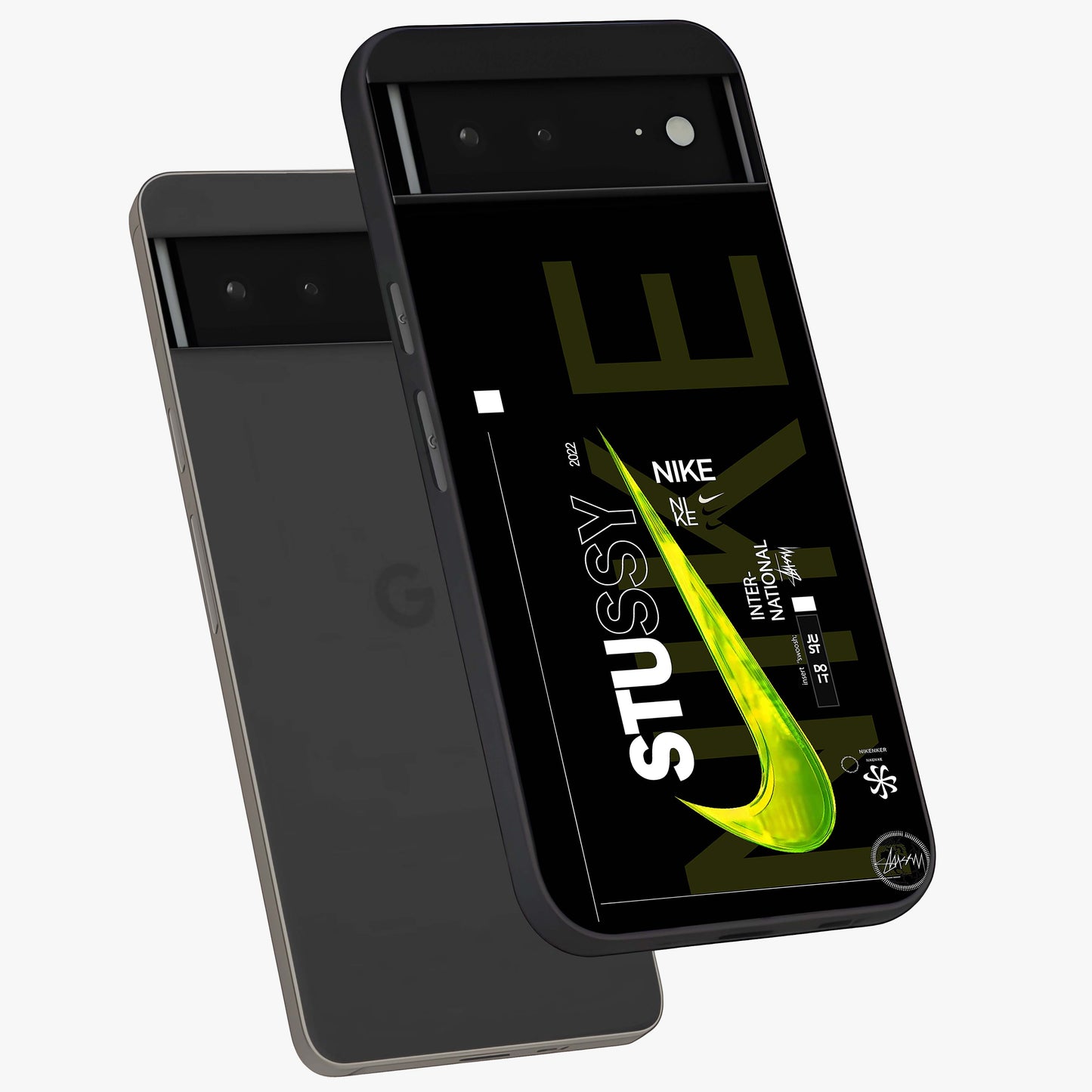 Neon Street Edition Glass Case displayed in angled mockup highlighting vibrant urban design with bold street aesthetic.