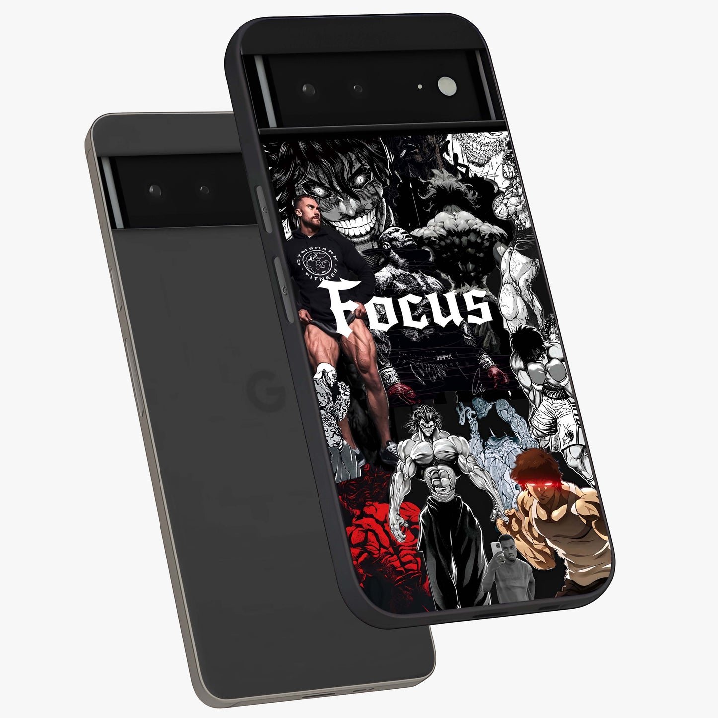 Relentless Power Focus Glass Case displayed in angled mockup highlighting bold statement design with modern aesthetic style.