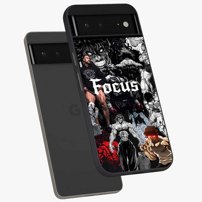 Relentless Power Focus Glass Case displayed in angled mockup highlighting bold statement design with modern aesthetic style.
