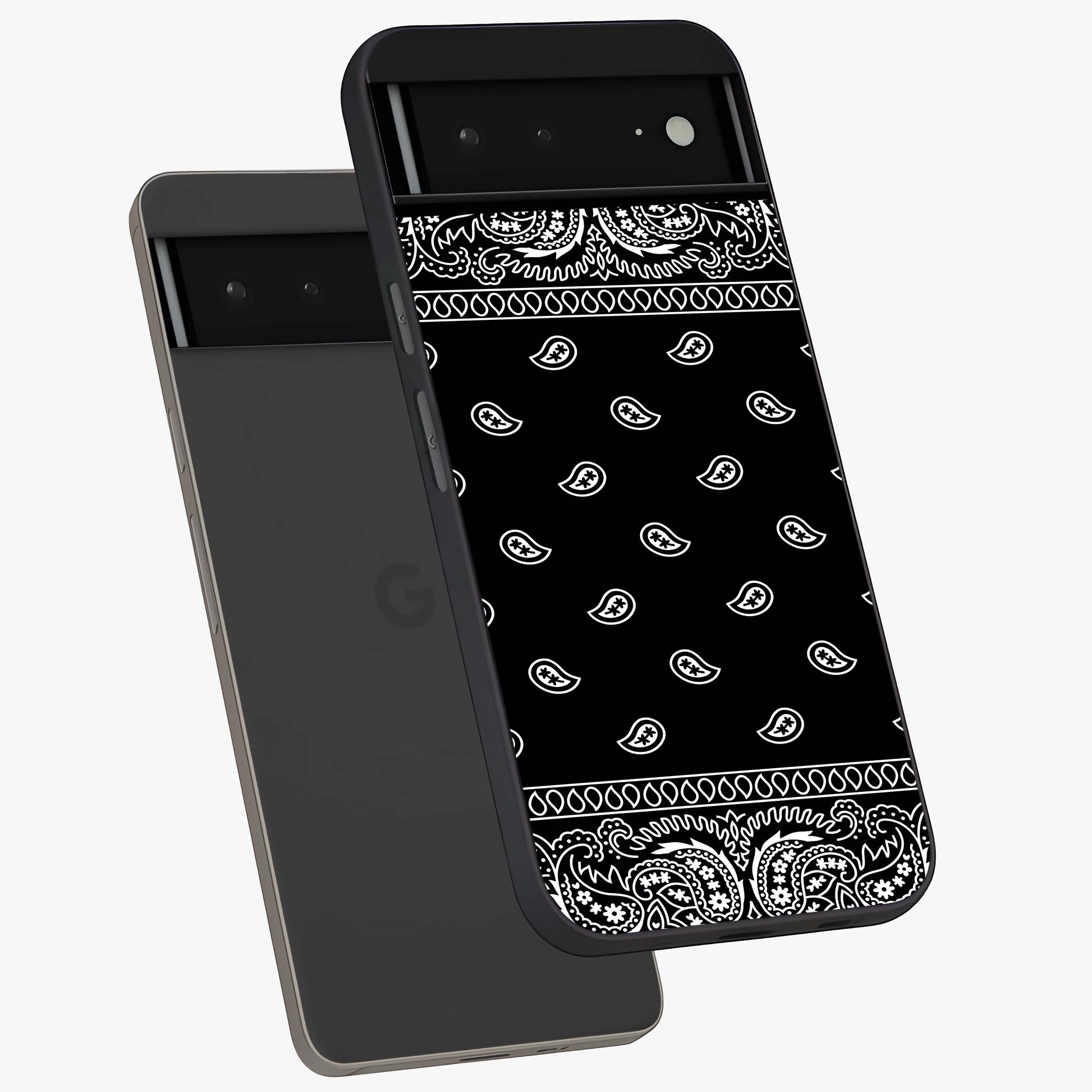 Retro Rebel Threads Glass Case displayed in angled mockup highlighting retro inspired graphic design with rebellious aesthetic.