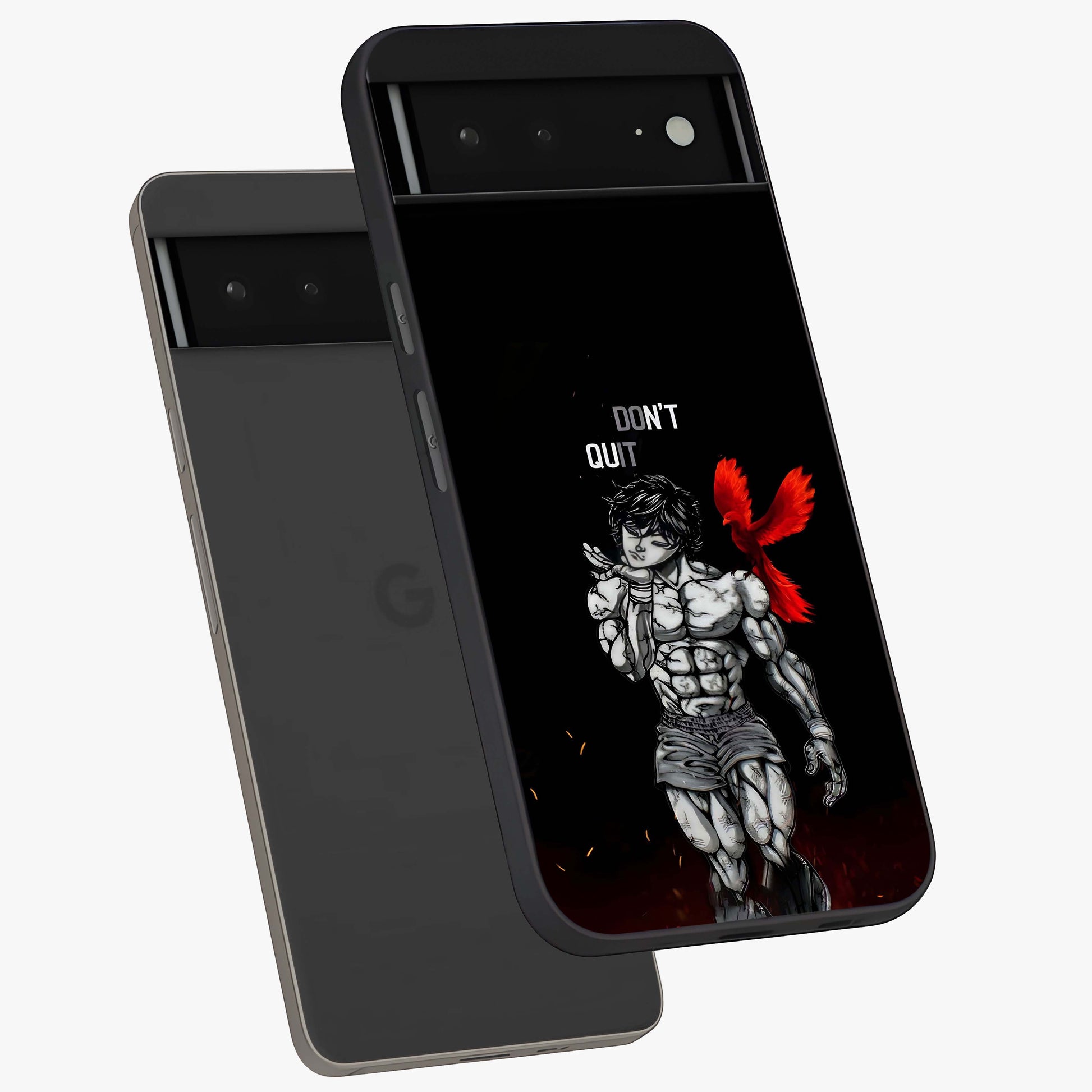 Rise Beyond Limits Glass Case displayed in angled mockup highlighting inspiring message design with modern aesthetic style.