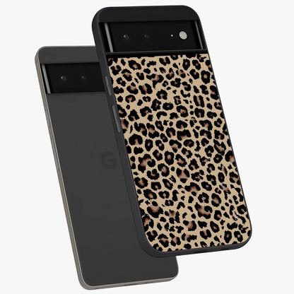 Savage Chic Pattern Glass Case displayed in angled mockup highlighting bold fashion inspired design with chic aesthetic.