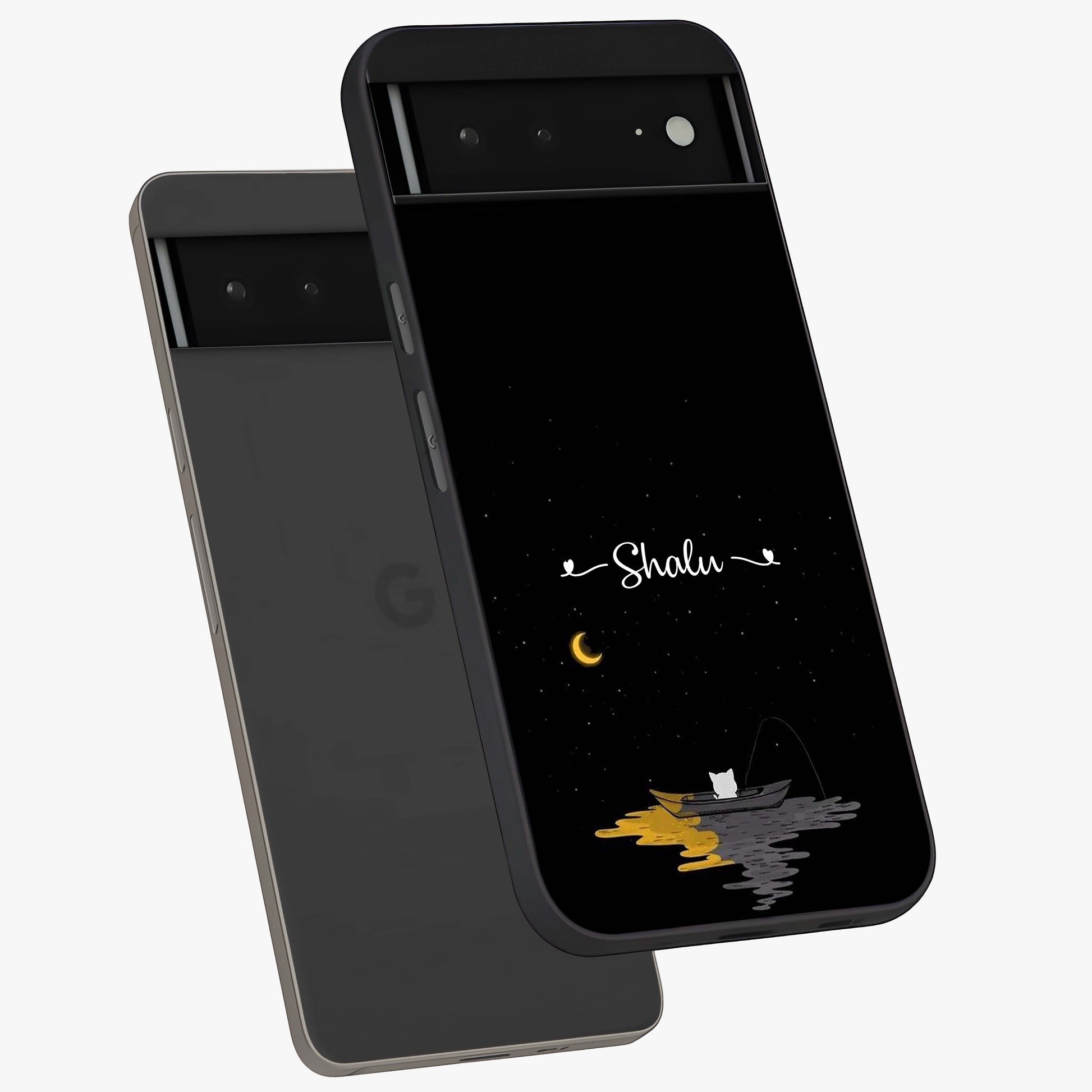 Silent Night Row Glass Case displayed in angled mockup highlighting peaceful evening design with dreamy night aesthetic.