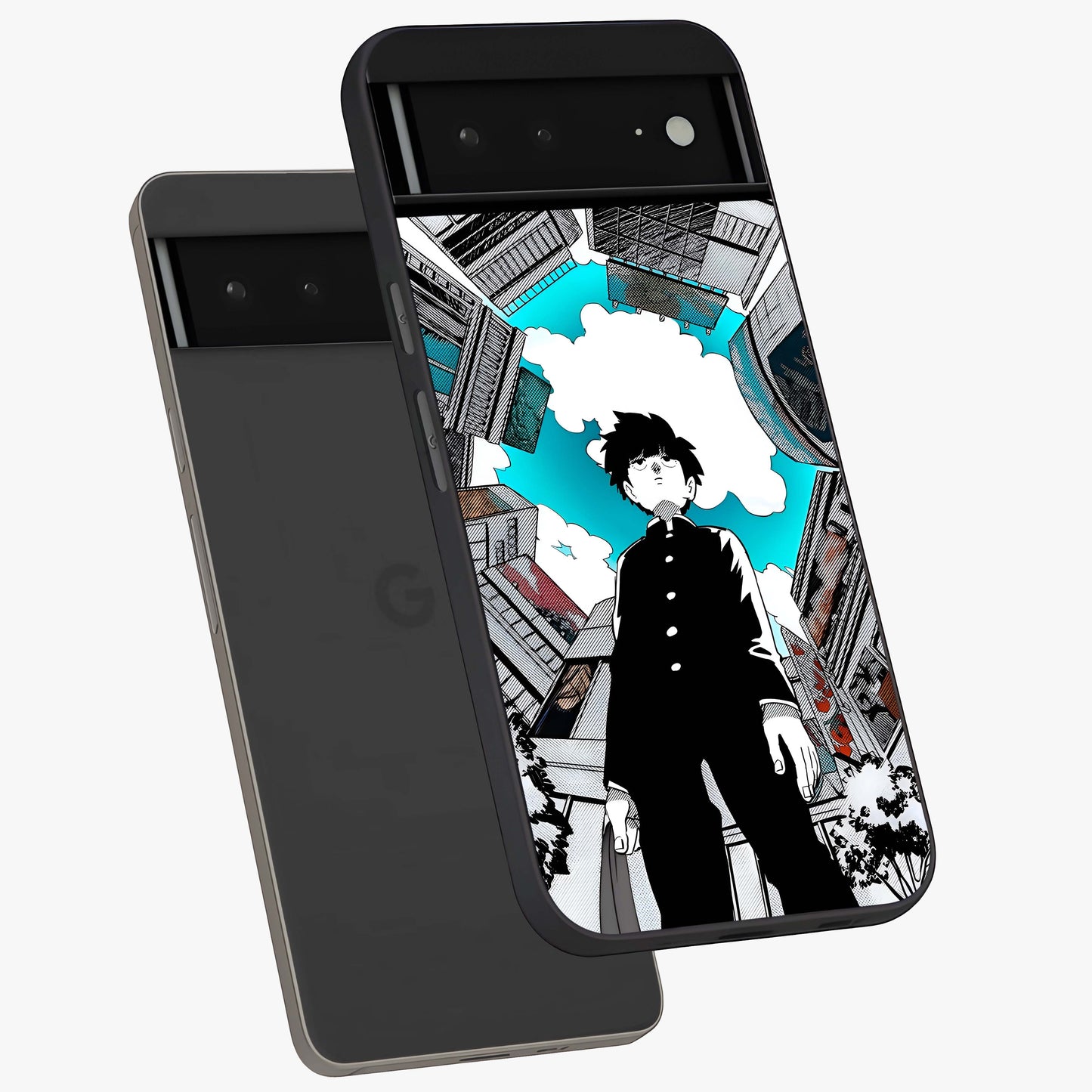 Silent Psychic Awakening Glass Case displayed in angled mockup highlighting spiritual awakening design with cosmic aesthetic.