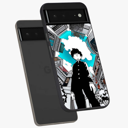 Silent Psychic Awakening Glass Case displayed in angled mockup highlighting spiritual awakening design with cosmic aesthetic.