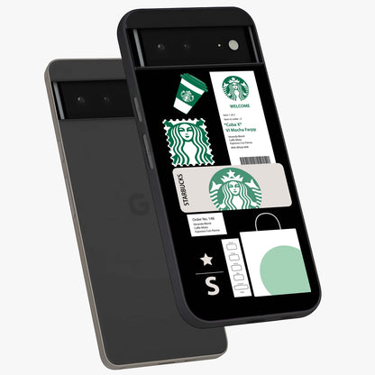 Starbucks Mocha Glass Case displayed in angled mockup highlighting stylish mocha themed design with cozy café aesthetic.