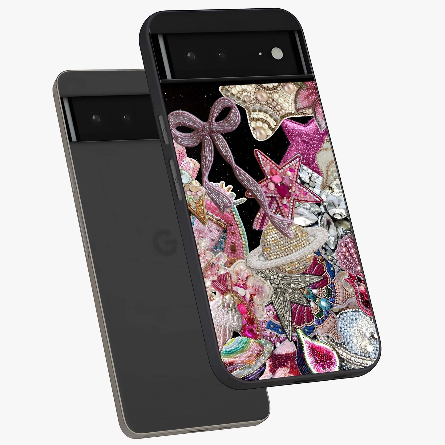 Starlit Jewel Dream Glass Case displayed in angled mockup highlighting glowing celestial jewel design with dreamy aesthetic.