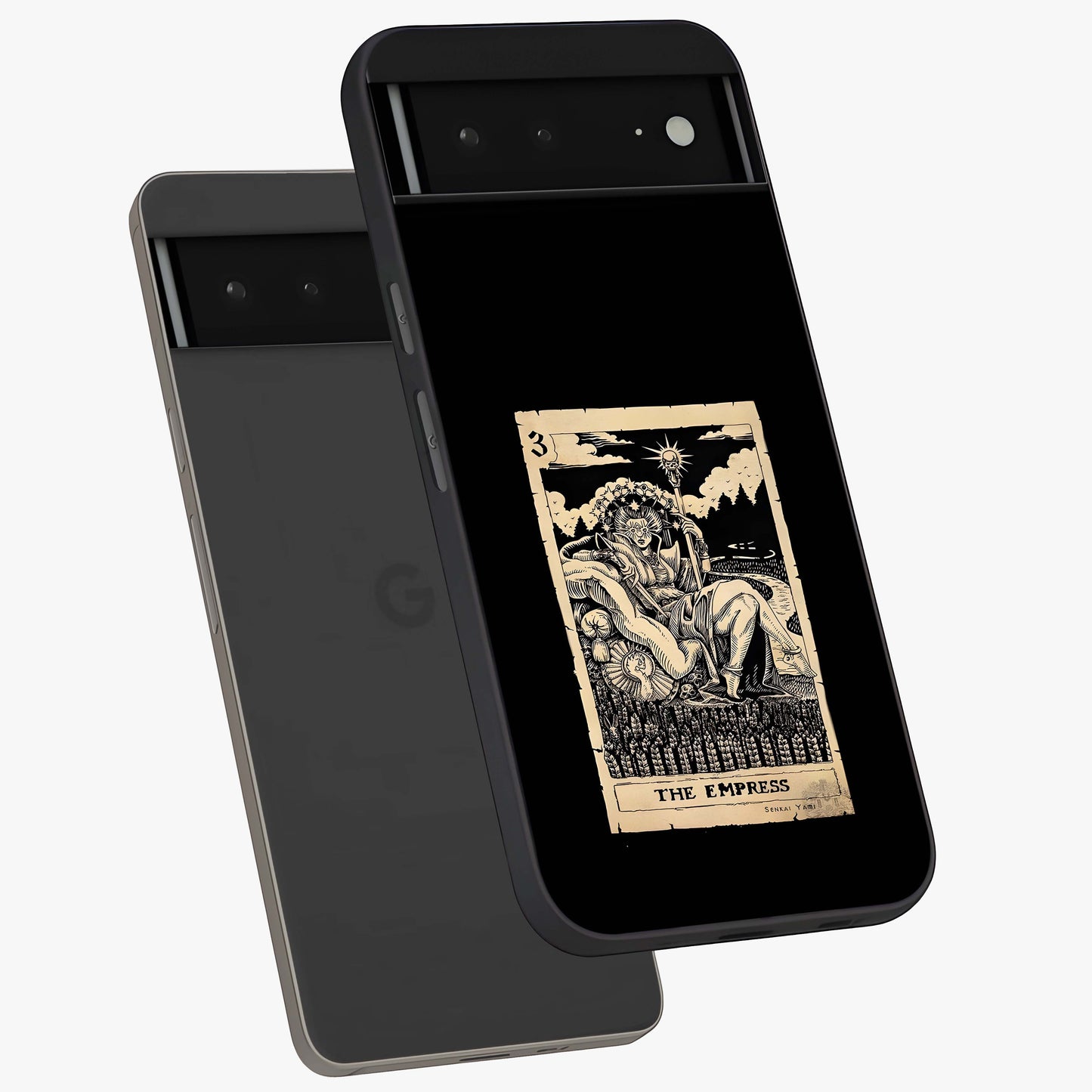 The Empress Glass Case displayed in angled mockup highlighting elegant royal design with majestic aesthetic style.