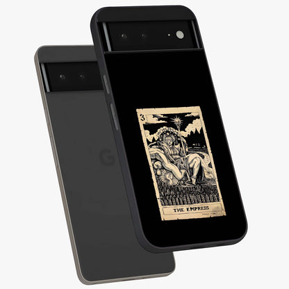 The Empress Glass Case displayed in angled mockup highlighting elegant royal design with majestic aesthetic style.