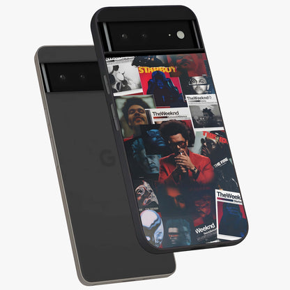 The Weeknd Glass Case displayed in angled mockup highlighting stylish pop culture inspired design with modern aesthetic.