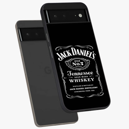Vintage Whiskey Heritage Glass Case displayed in angled mockup highlighting retro beverage themed design with heritage aesthetic.