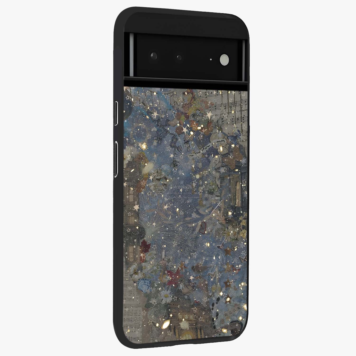 Aesthetic Astrolophia Glass Case upright view showcasing soft aesthetic theme with stylish modern look.