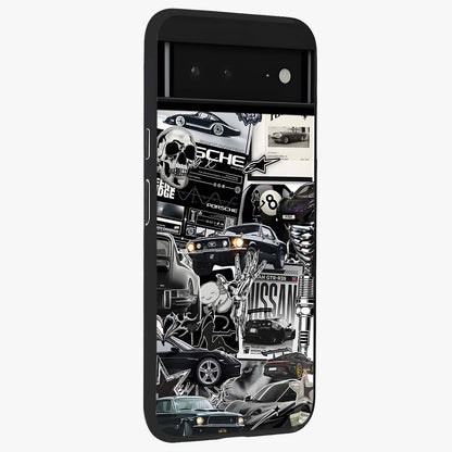 Aesthetic Dark Love Glass Case upright view showcasing dramatic romantic artwork with modern aesthetic style.