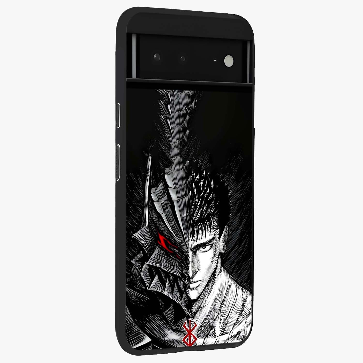 Berserker Blood Oath Glass Case upright view showcasing intense warrior aesthetic with dramatic artistic style.