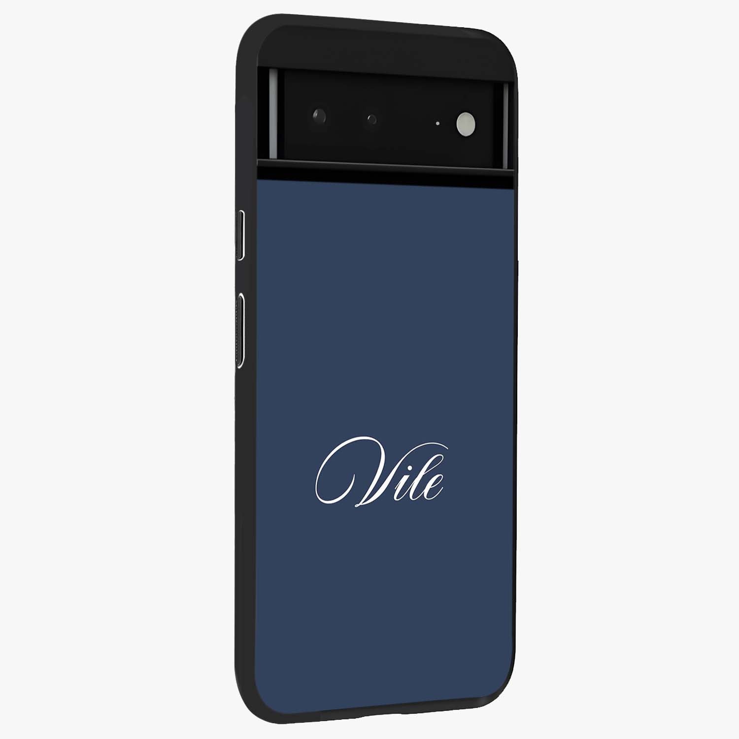 Blue Vintage Floral Pattern Glass Case displayed in angled mockup highlighting classic blue floral pattern and retro aesthetic design.