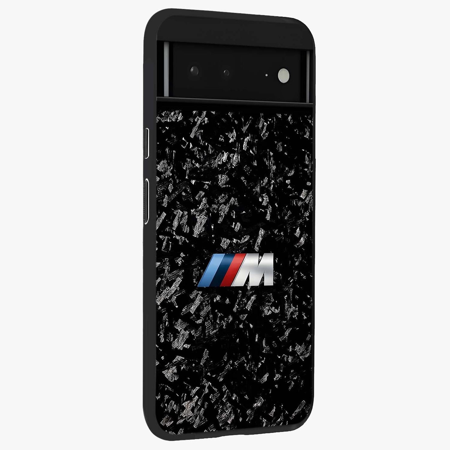 Carbon Speed Mark Glass Case upright view showcasing modern carbon speed graphic with bold automotive theme.