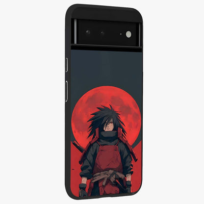 Crimson Moon Warlord Glass Case upright view showcasing powerful warlord artwork with dark celestial theme.
