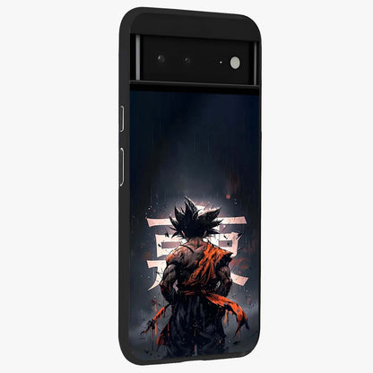 Dark Warrior In Rain Glass Case upright view showcasing powerful rainy battle scene with intense cinematic style.