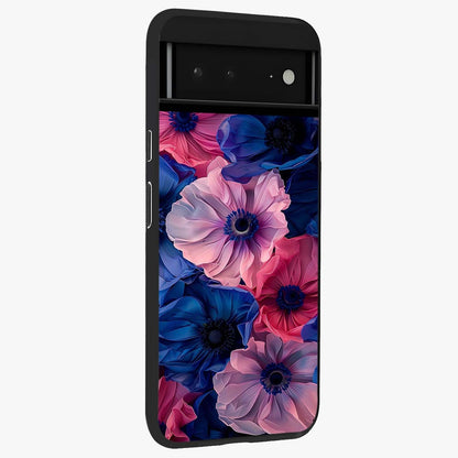 Flower Paper Art Pattern Glass Case upright view showcasing decorative paper floral artwork with creative craft style.